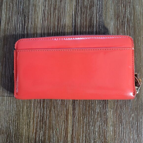 Kate Spade Continental Wallet Coral (Orange) Full Zip Wallet - Picture 2 of 7